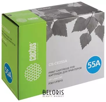 Картридж лазерный Cactus (Cs-ce255a) для Hp Laserjet P3015d/p3015dn/p3015x, ресурс 6000 стр.