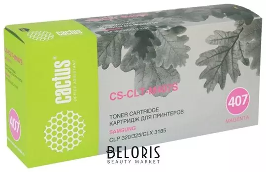 Картридж лазерный Cactus (Cs-clt-m407s) для Samsung Clp-320/325/n, пурпурный, ресурс 1000 стр.
