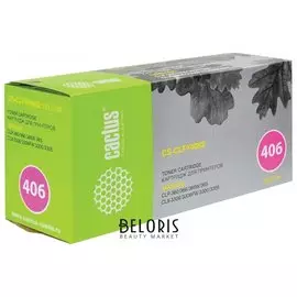 Картридж лазерный Cactus (Cs-clt-y406s) для Samsung Clp-365/365w, желтый, ресурс 1000 стр.