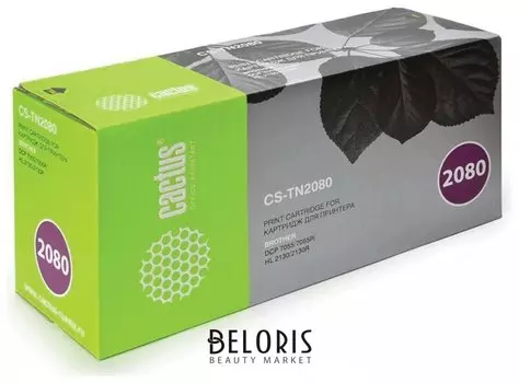 Картридж лазерный Cactus (Cs-tn2080) для Brother Hl-2130r/dcp-7055r, ресурс 700 стр.