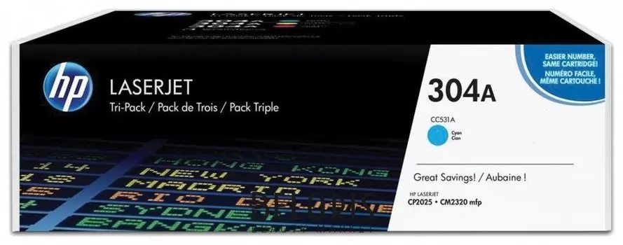 Картридж лазерный Hp (Cc531a) Colorlaserjet Cp2025/cm2320, голубой, оригинальный, ресурс 2800 стр.