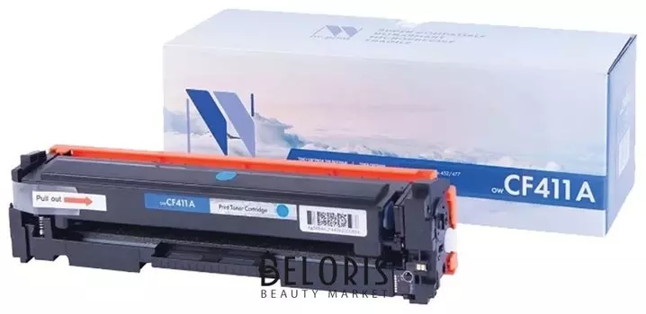Картридж лазерный Nv Print (Nv-cf411a) для Hp M377dw/m452nw/m477fdn/m477fdw, голубой, ресурс 2300 стр.