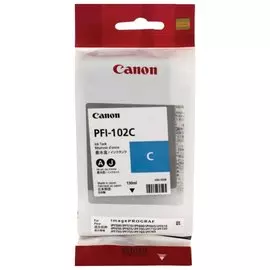 Картридж струйный CANON (PFI-102C) iPF500/510/F600/605/610/650/655/700/710/720, голубой, оригинальный