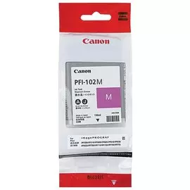 Картридж струйный CANON (PFI-102M) iPF500/510/F600/605/610/650/655/700/710/720, пурпурный, оригинальный
