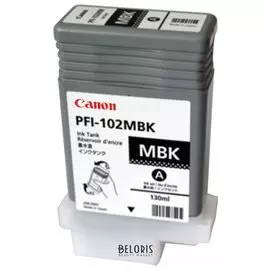 Картридж струйный CANON (PFI-102МBK) iPF500/510/F600/605/610/650/655/700, матовый, черный, оригинальный