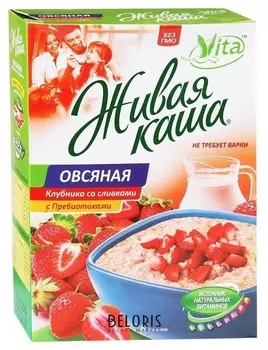 Vita "Живая Каша" овсяная клубника со сливками с пребиотиками