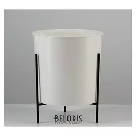 Кашпо "Акцент" с подставкой 17х16,5х21,5 см, цвет белый