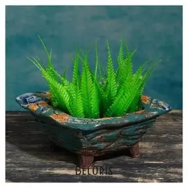 Кашпо-бонсайница квадратное 16,5*16,5*7,5см