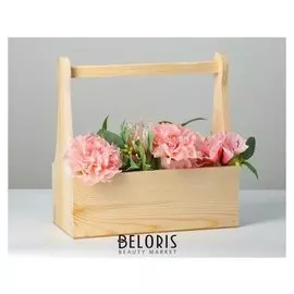 Кашпо деревянное 30×14×30 см, фигурное