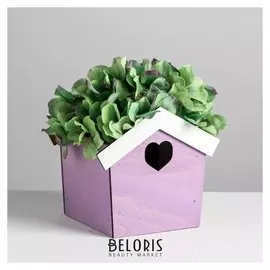 Кашпо-домик «Сердечко», 13 х 18 х 11 см