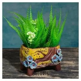 Кашпо фигурное "Горшочек", на ножках 9*9*9см