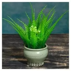 Кашпо фигурное "Горшочек", зеленое 5*5*5см