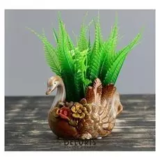 Кашпо фигурное "Лебедь" 12*8*10см