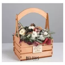 Кашпо флористическое «счастливого нового года", 15 × 21 × 31.5 см