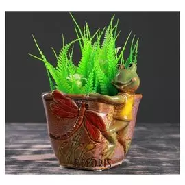 Кашпо керамическое "Лягушка", 11*13см