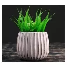 Кашпо керамическое сферическое белое 11*11,5см