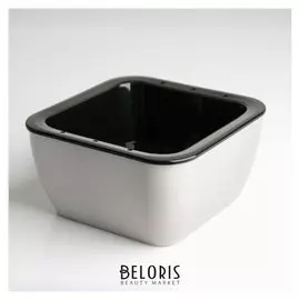 Кашпо квадратное «Глянец» 16×16×8 см, цвет чёрно-белый