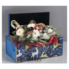Кашпо с грифельной табличкой «Олени», 24.5 × 14.5 × 14.5 см