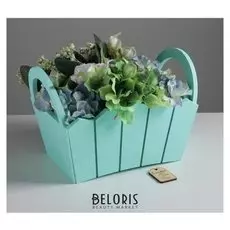 Кашпо с ручками и шильдиком, «Счастье быть с тобой», 27х18х19 см