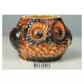 Кашпо "совенок, коричневый цвет, 1,5 л