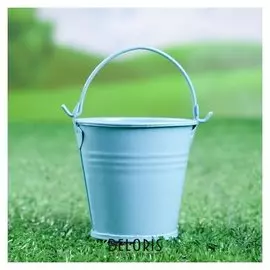 Кашпо "Ведерко" 6*6*6 см голубое