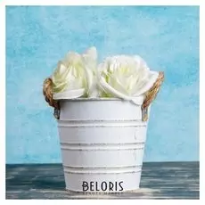 Кашпо-ведерко "Полоски" 13*13*12 см