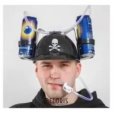 Каска «Череп», с отверстиями под банки