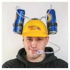 Каска с отверстиями под банки «Делу время, а пиво щас», обхват головы 56-58 см
