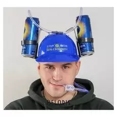 Каска с отверстиями под банки «Утром выпил — день свободен», обхват головы 56-58 см
