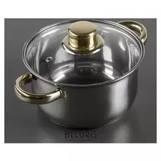 Кастрюля 1,5 л "Роскошь", 17 см, стеклянная крышка