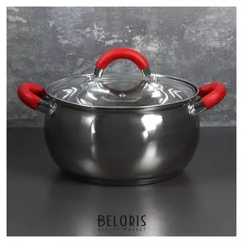 Кастрюля 3,5 л "Вернер", D=20 см, со стеклянной крышкой