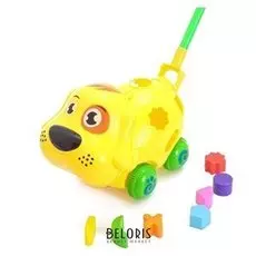 Каталка на палочке "Собачка" с сортером