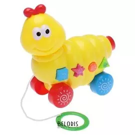 Каталка на верёвке «Гусеница», работает от батареек, в пакете