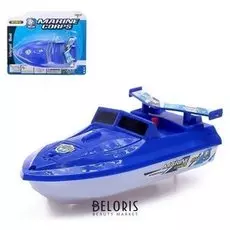 Катер «Морской патруль», работает от батареек, плавает