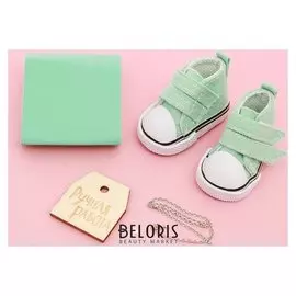 Кеды для куклы и набор по созданию сумочки «Ванильная мята», 9 × 4 × 3.5 см