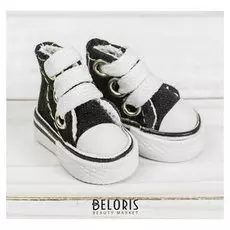 Кеды для кукол, длина подошвы 3,8 см, цвет чёрный