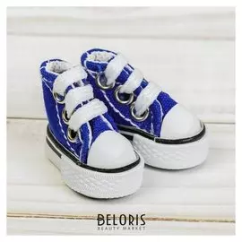 Кеды для кукол, длина подошвы 3,8 см, цвет синий