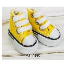 Кеды для кукол, длина подошвы 3,8 см, цвет жёлтый