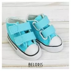 Кеды для кукол на липучках, длина подошвы 7 см, цвет голубой