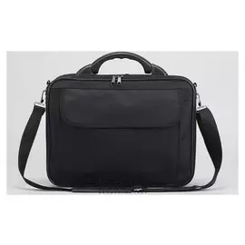 Кейс мужской, 2 отдела на молнии, наружный карман, регулируемый ремень, цвет чёрный