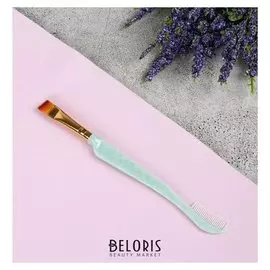 Кисть для макияжа двусторонняя с расчёской