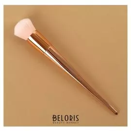 Кисть для макияжа в чехле, 18,5 см, цвет золотой