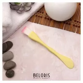 Кисть для масок, двусторонняя, с лопаткой