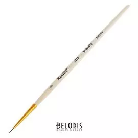 Кисть художественная Roubloff 1110, колонок, круглая, № 0, укороченная вставка, короткая ручка, покрыта лаком