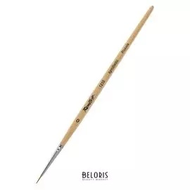 Кисть художественная Roubloff 1210, синтетика, круглая, № 0, короткая ручка, покрыта лаком