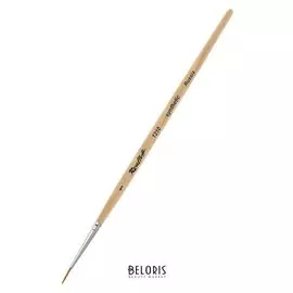 Кисть художественная Roubloff 1210, синтетика, круглая, № 1, короткая ручка, покрыта лаком