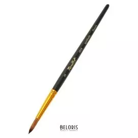 Кисть художественная Roubloff 1s15, синтетика, имитация колонка, круглая, № 5, укороченная вставка, короткая ручка