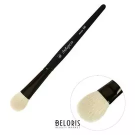 Кисть коза овальная, серия "Акварель" №16, D-16 мм, L-23 мм, короткая ручка (Чёрная эмаль)