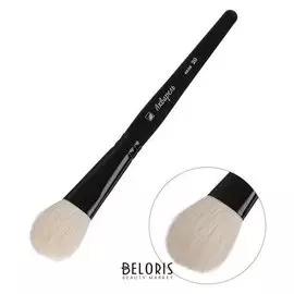 Кисть коза овальная, серия "Акварель" №20, D-20 мм, L-34 мм, короткая ручка (Чёрная эмаль)