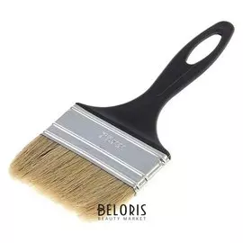 Кисть плоская "Акор" евро, 75х8 мм, ручка пластик, натуральная щетина